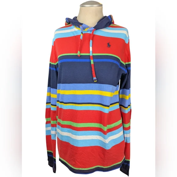 Polo Ralph Lauren Men's Multicolor Striped Hooded T-Shirt - Picture 5 of 8